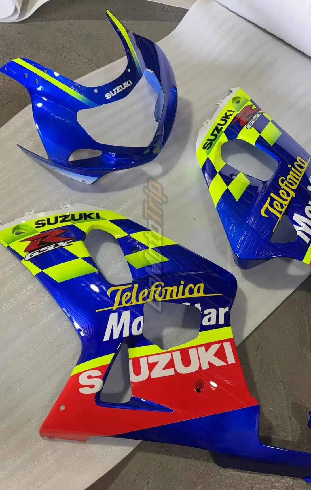 2002 Suzuki Gsx R600 Telefonica Movistar Fairing Kit 11 - Gomototrip 2002 Suzuki GSX-R600 Telefonica Movistar Fairing Kit 11