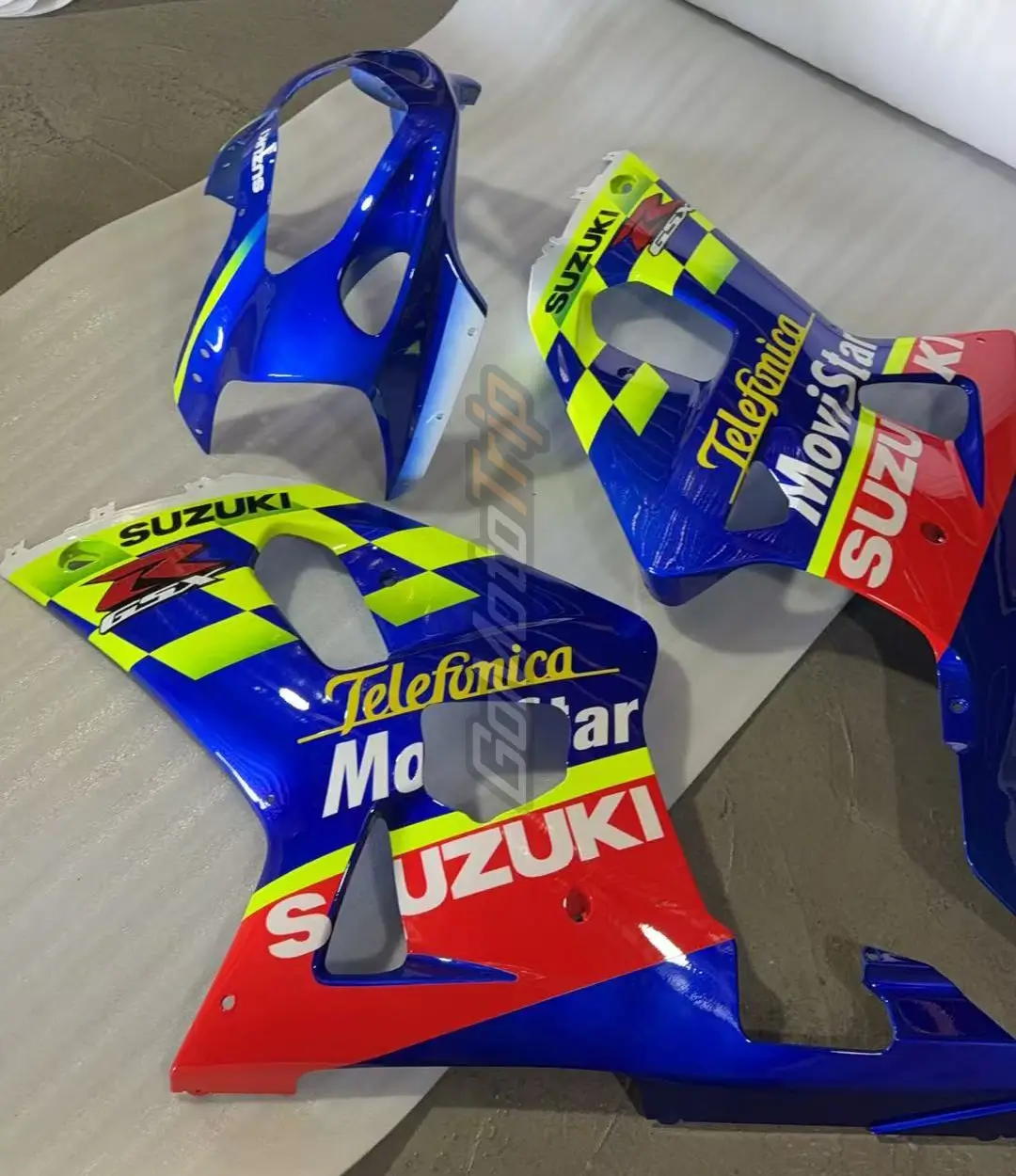 2002 Suzuki Gsx R600 Telefonica Movistar Fairing Kit 12 - Gomototrip 2002 Suzuki GSX-R600 Telefonica Movistar Fairing Kit 12