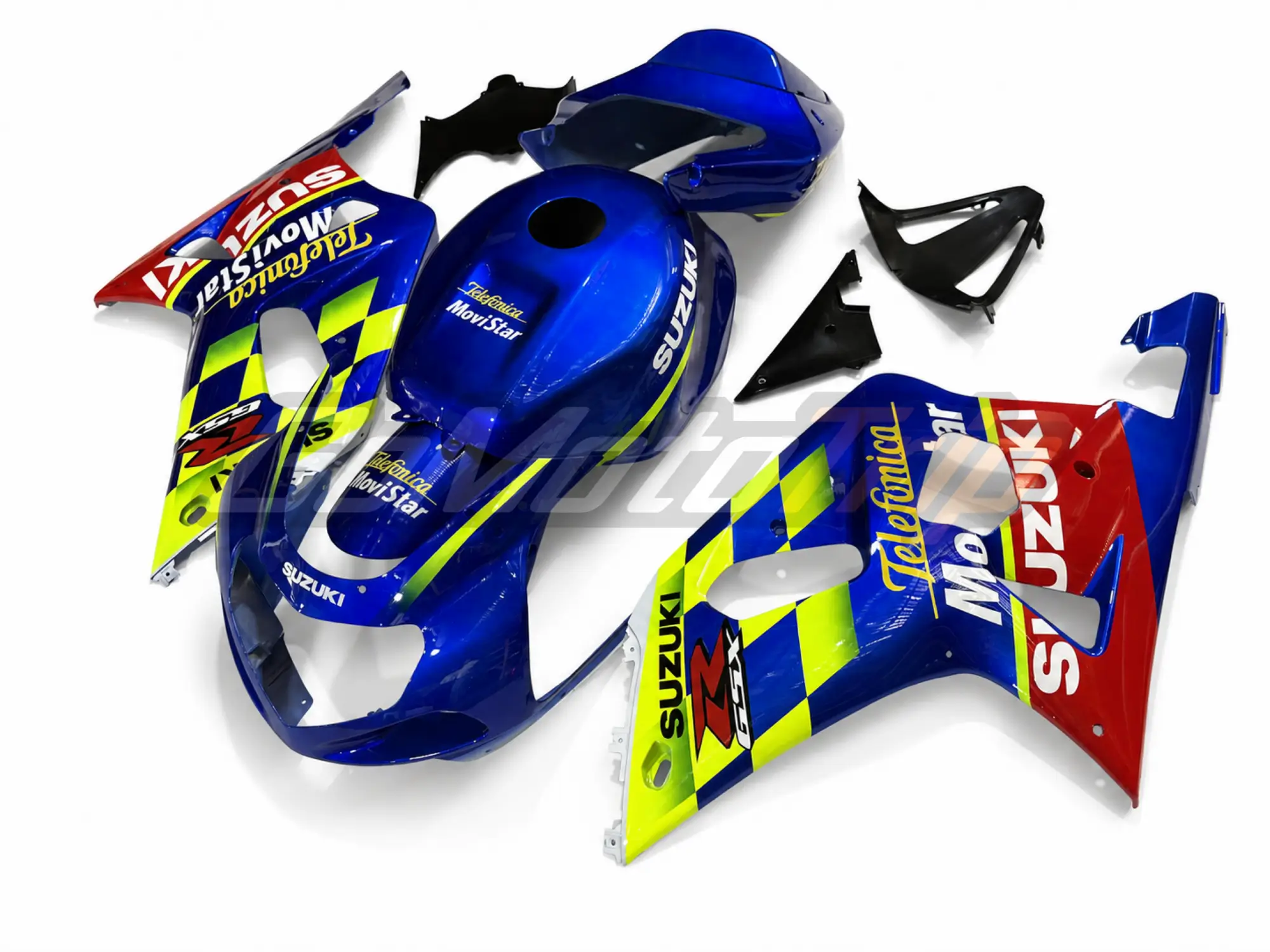 2002 Suzuki Gsx R600 Telefonica Movistar Fairing Kit 2 - Gomototrip 2002 Suzuki GSX-R600 Telefonica Movistar Fairing Kit 2
