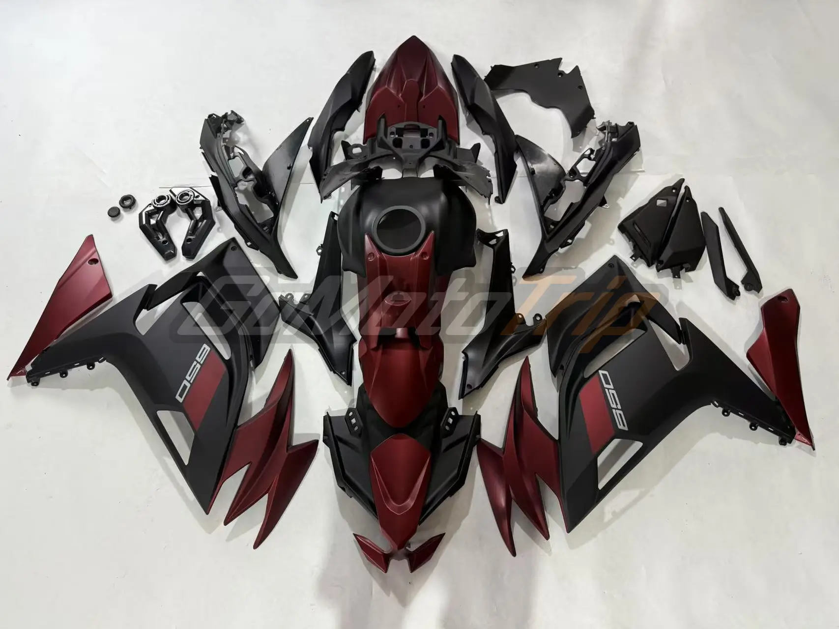 2020-2023 Kawasaki Ninja 650 Matte Black Red Fairing Kit 1