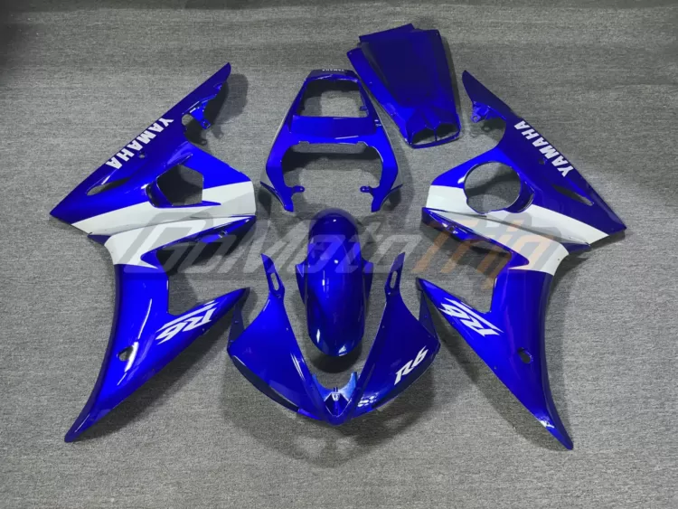 2003 2005 Yamaha Yzf R6 Blue Fairing 1