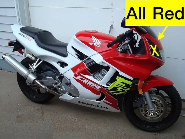 1997 1998 Honda Cbr600f3 Tricolor Fairing 6