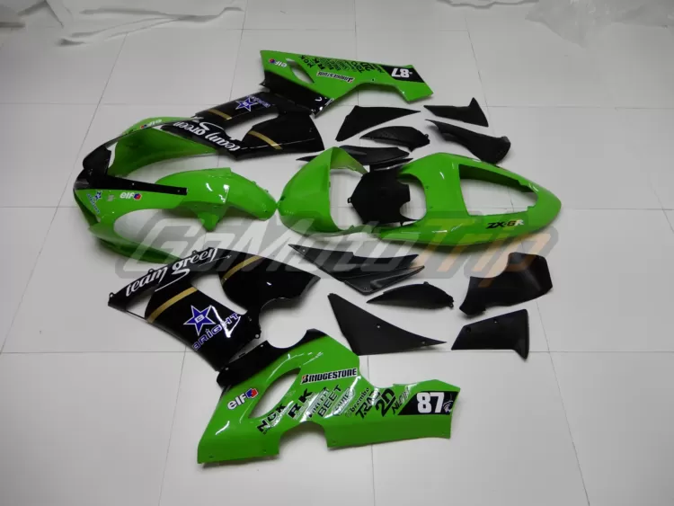 2005 2006 Kawasaki Ninja Zx 6r Team Green Fairing 4
