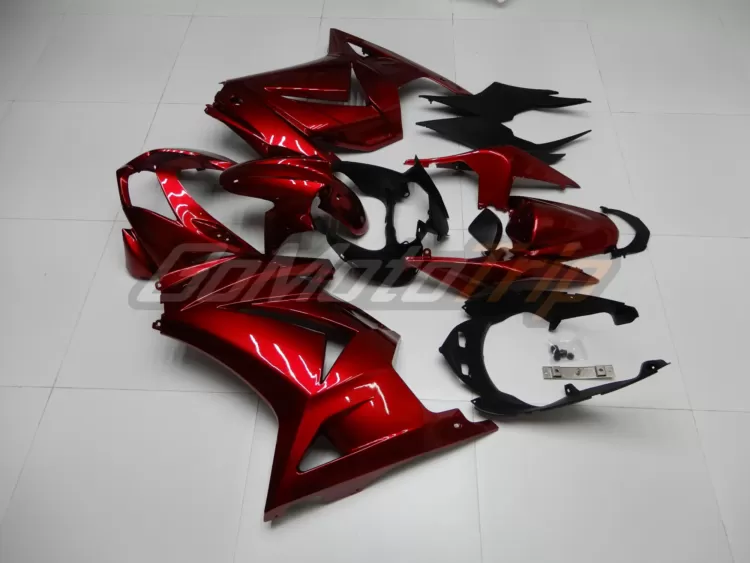 2008 2012 Kawasaki Ninja 250r Pearl Red Fairing 4