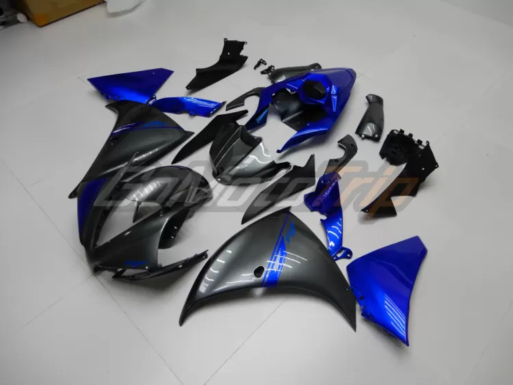 2012 2014 Yamaha Yzf R1 Blue Gray Fairing 2