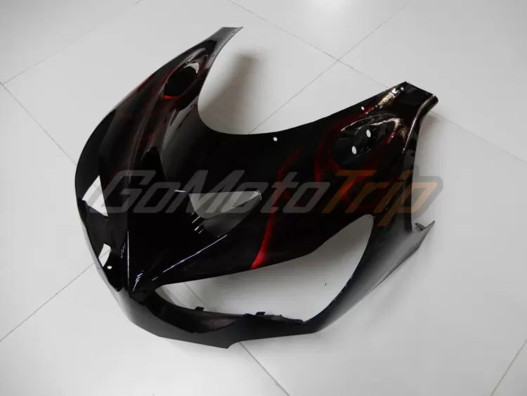 2012 2023 Kawasaki Ninja Zx 14r Black Red Flame Fairing 7