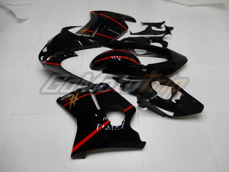Cbr1100xx Blackbird Black Red Fairing 4