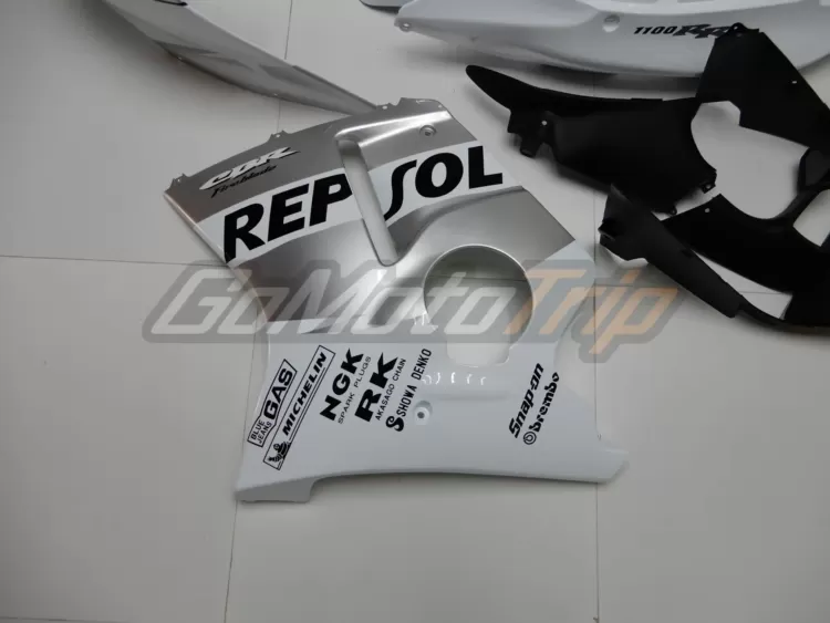 Cbr1100xx Blackbird Silver White Repsol Fairing 10