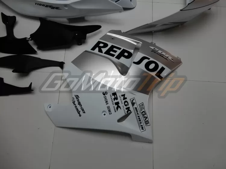 Cbr1100xx Blackbird Silver White Repsol Fairing 11