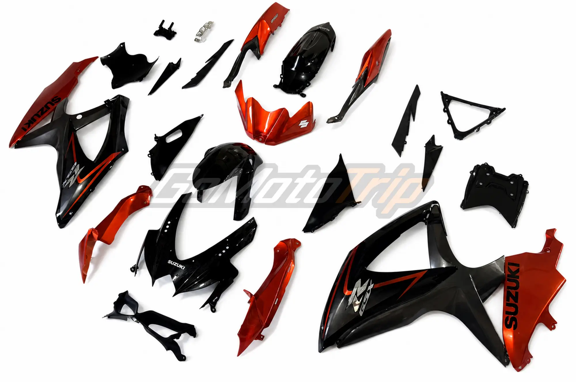 2008 2010 Suzuki K8 Black Orange Fairing 7 - Gomototrip 2008-2010 Suzuki K8 Black Orange Fairing 7