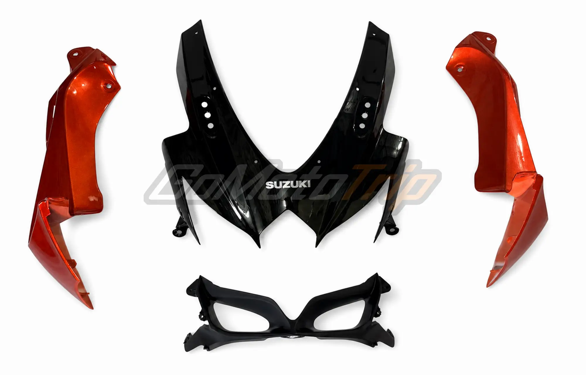 2008 2010 Suzuki K8 Black Orange Fairing 9 - Gomototrip 2008-2010 Suzuki K8 Black Orange Fairing 9