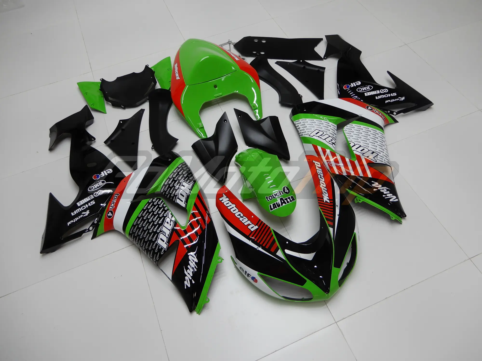 NT Fairing Body Kit For 2006-2007 Kawasaki Ninja ZX10R – Green/Black Injection ABS
