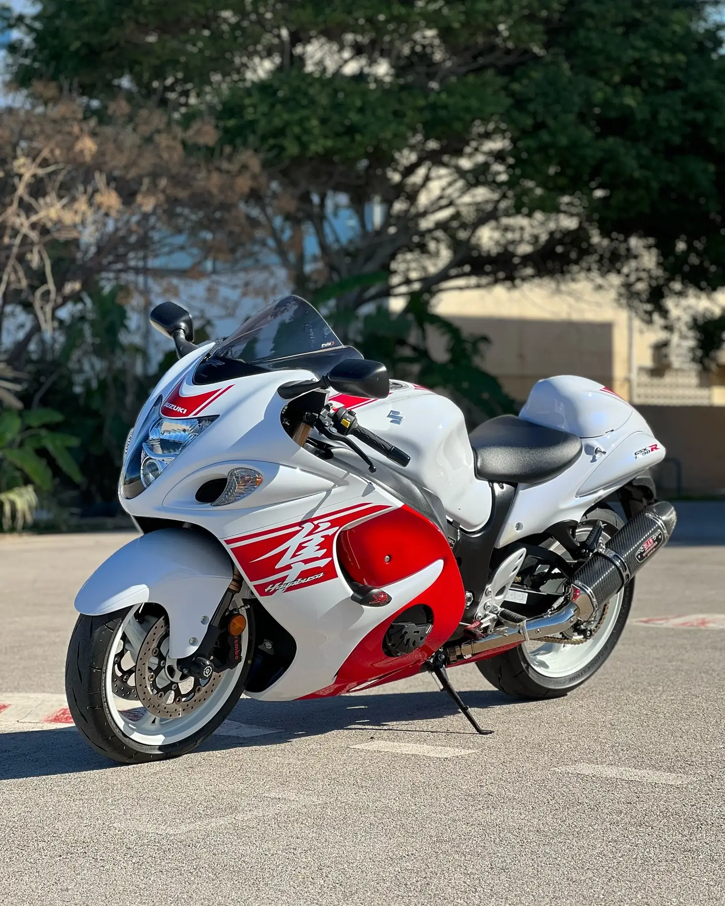 2008-2020 Suzuki Hayabusa White Red Fairing Kit 15
