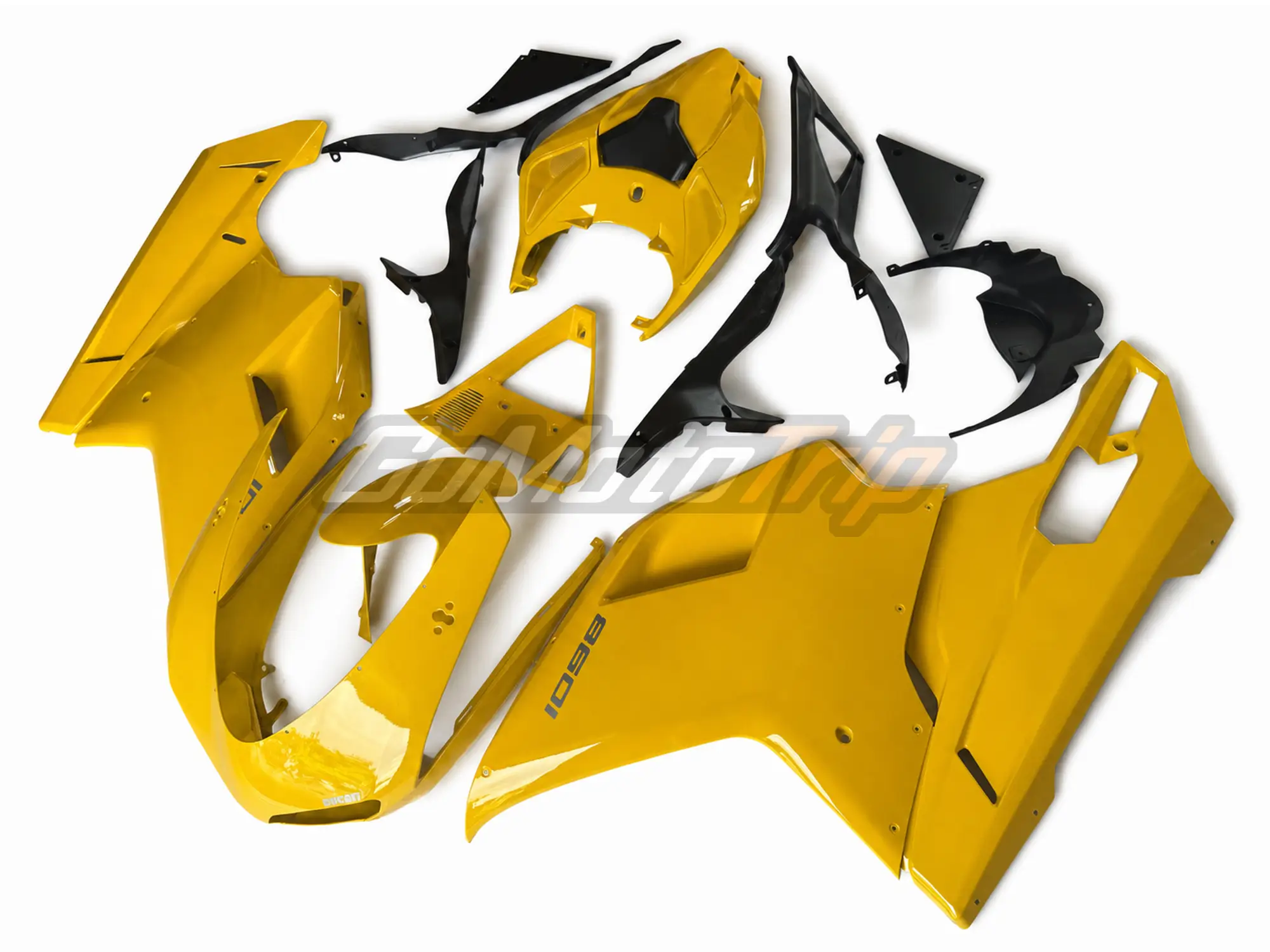 Ducati 1098 Yellow Fairing Kit 2 - Gomototrip Ducati 1098 Yellow Fairing Kit 2