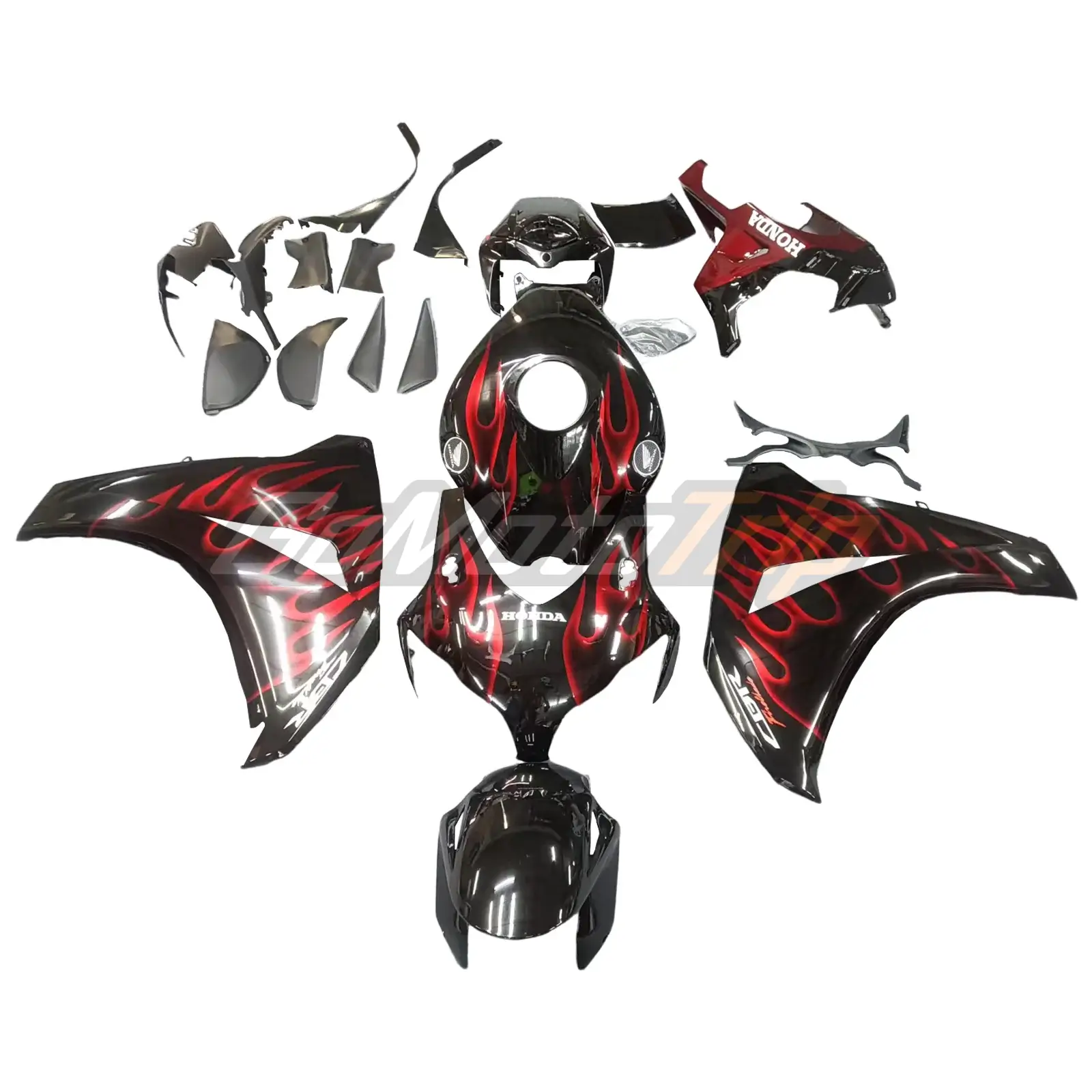 2008-2011 Honda CBR1000RR Red Flame Fairing 1