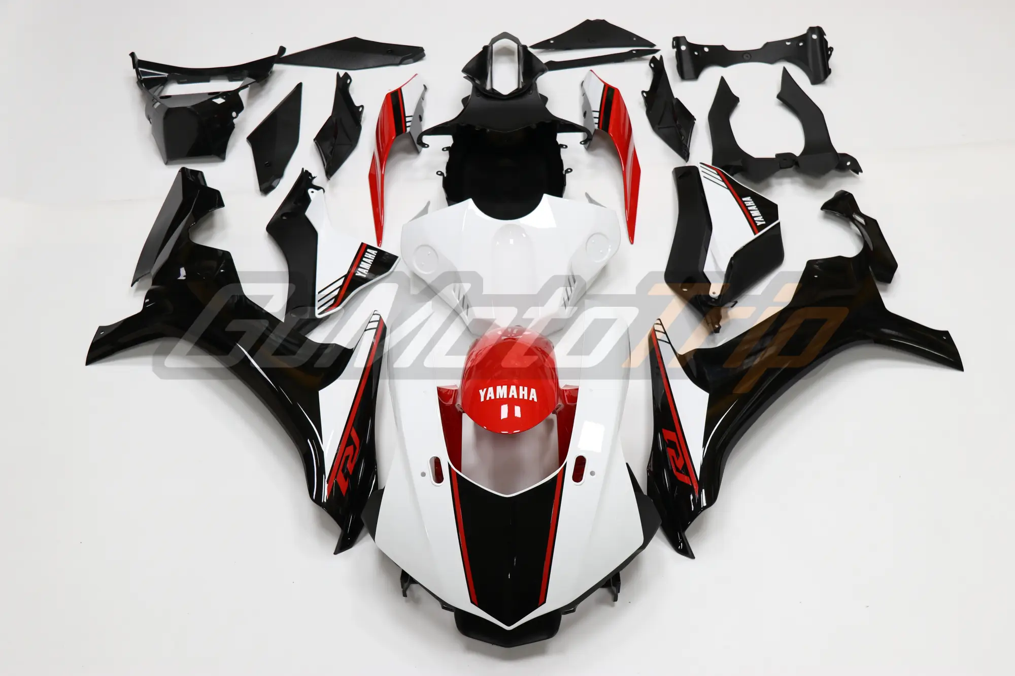 2015-2019 Yamaha YZF-R1 Black White Fairing Kit 1