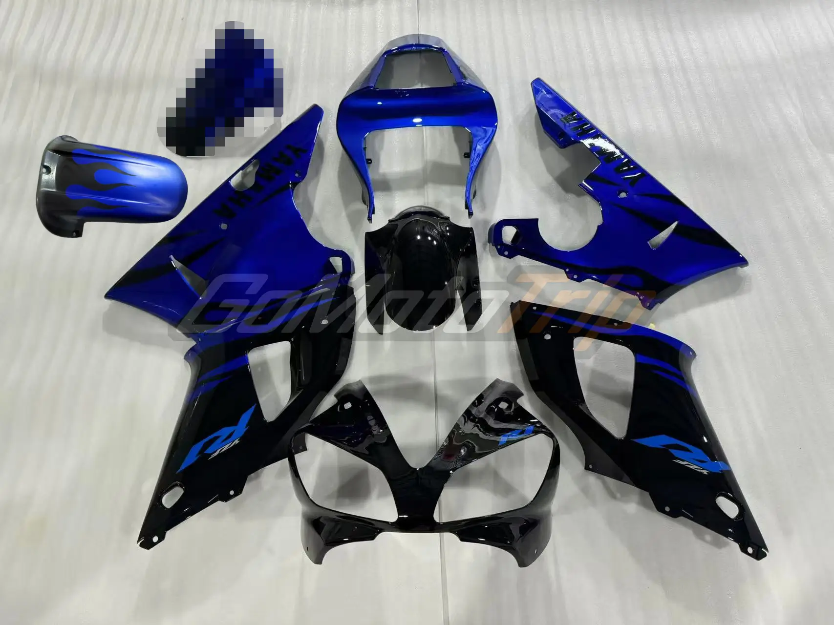 2000-2001 Yamaha YZF-R1 Black Blue Fairing 1