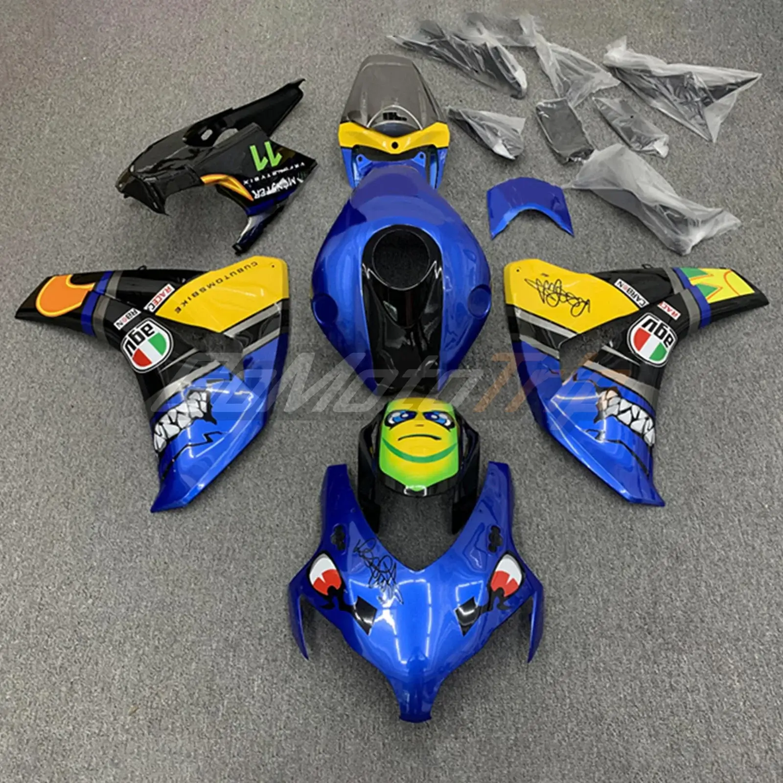 2008-2011 Honda CBR1000RR Rossi Shark Fairing