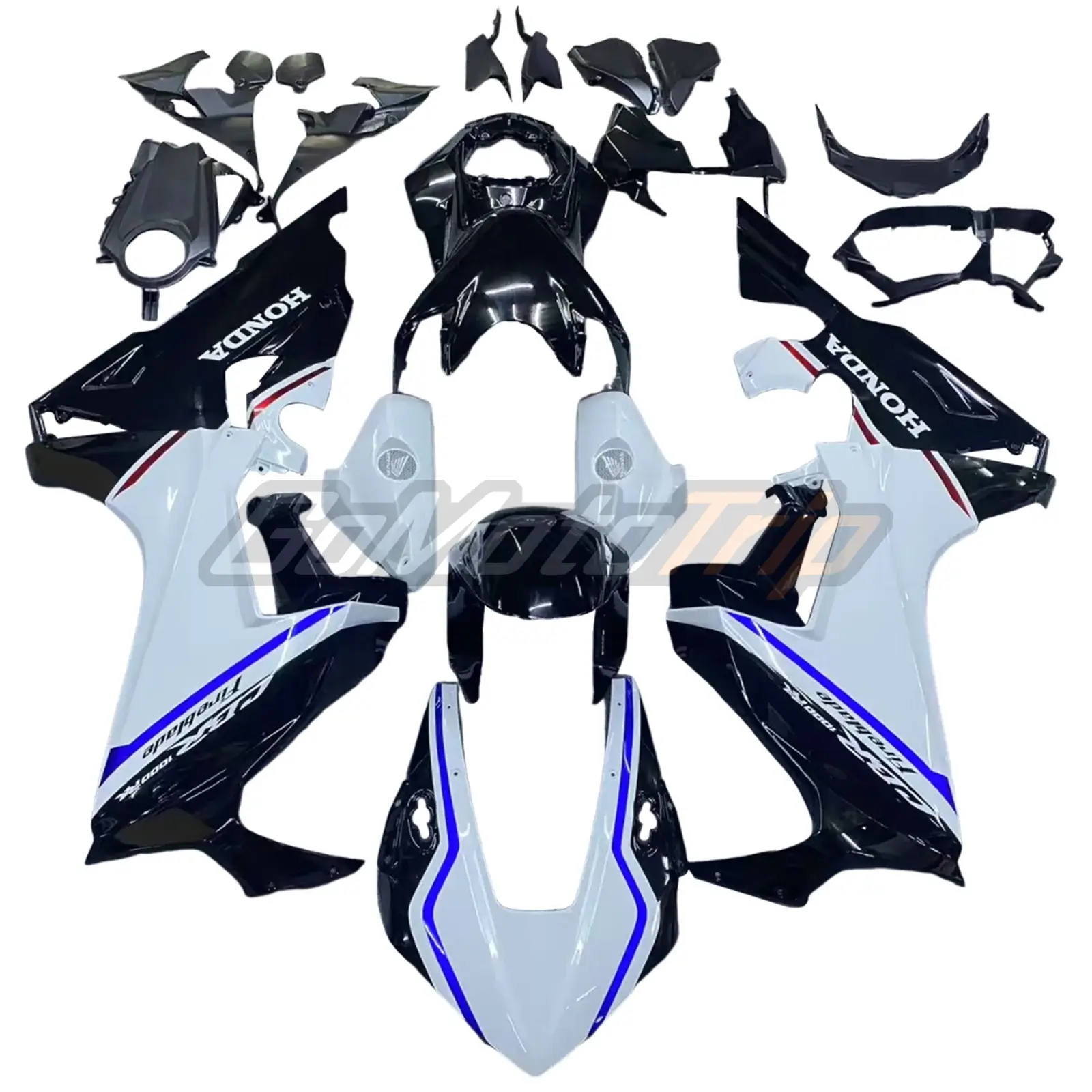 2017-2025 Honda CBR1000RR Black White Fairing 1