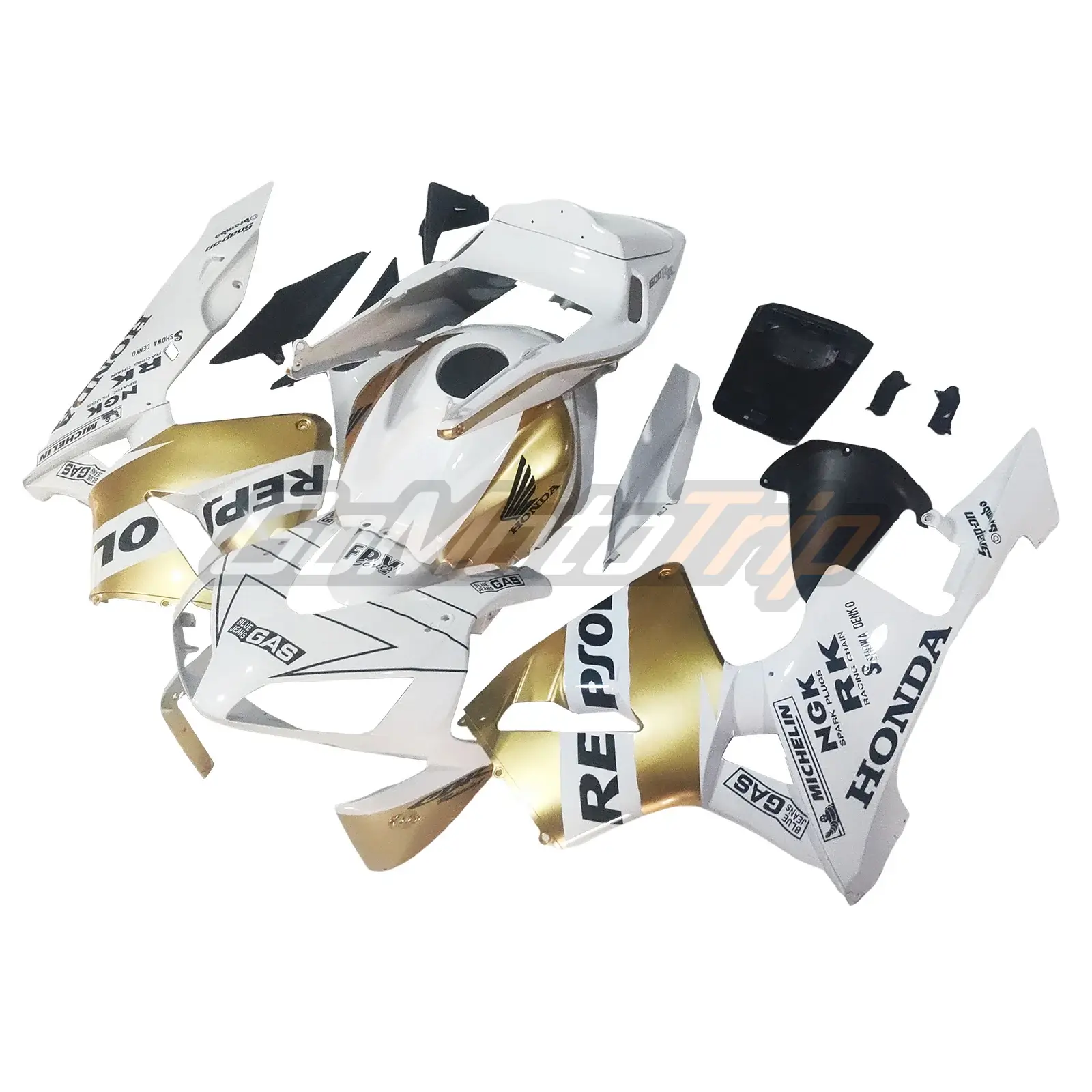 2003-2004 Honda CBR600RR Gold White REPSOL Fairing 1