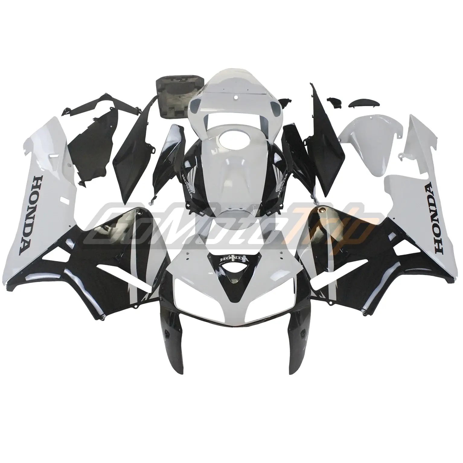 2005-2006 Honda CBR600RR Black White Fairing 1
