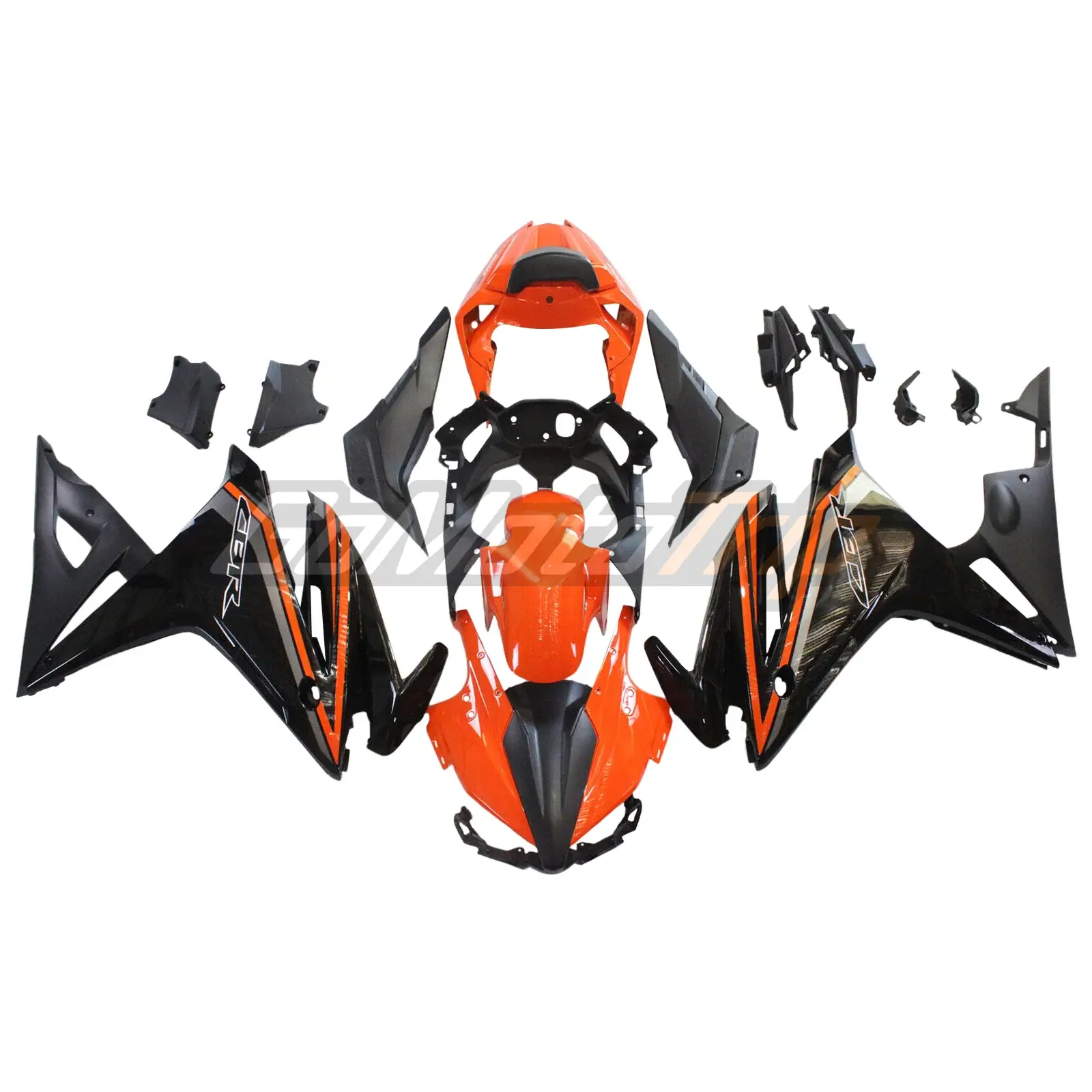 2016-2018 Honda CBR500R Black Orange Fairing