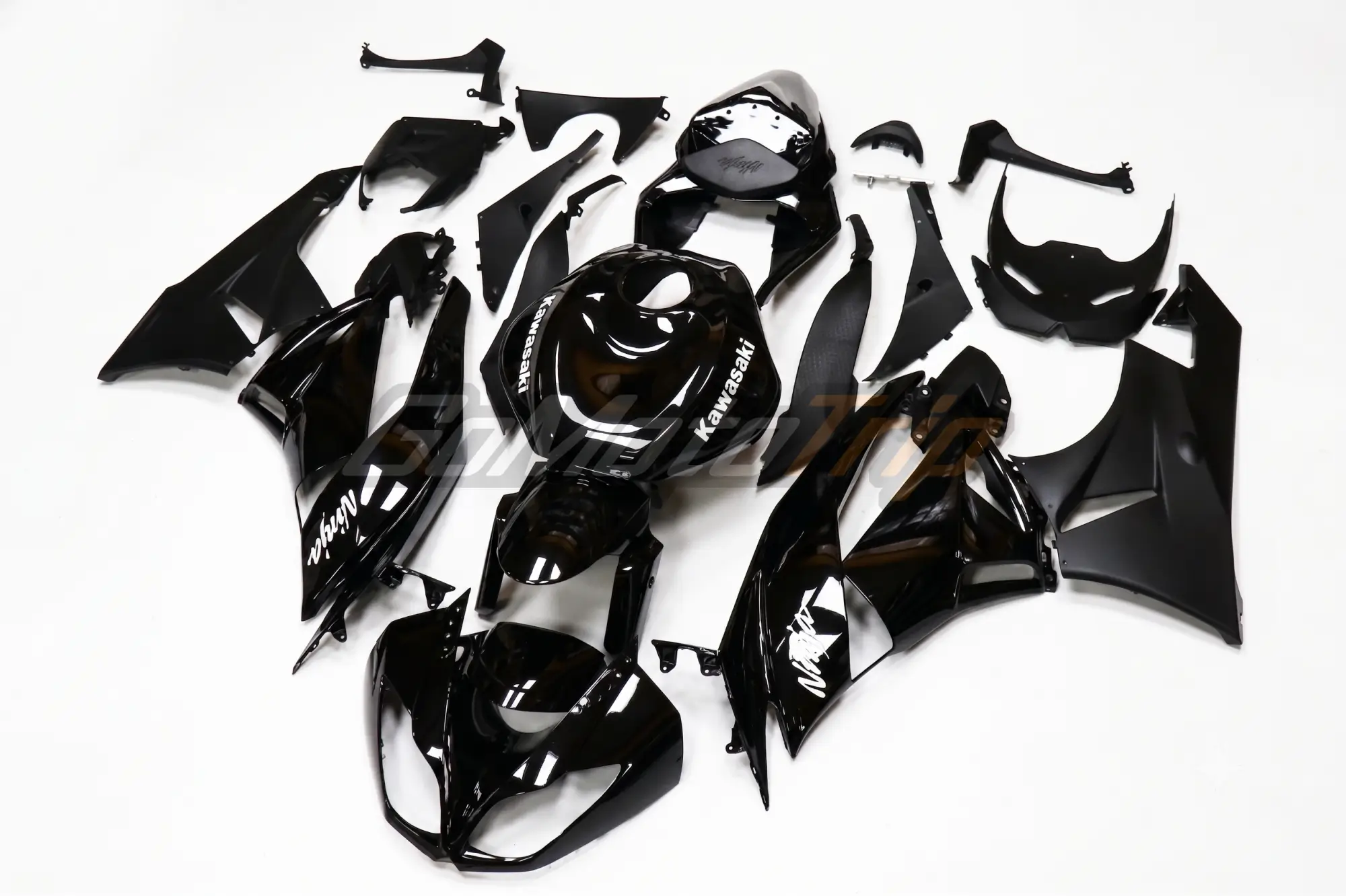 2009 2012 Kawasaki Ninja Zx 6R Black Fairing 2 - Gomototrip 2009-2012 Kawasaki Ninja ZX-6R Black Fairing 2