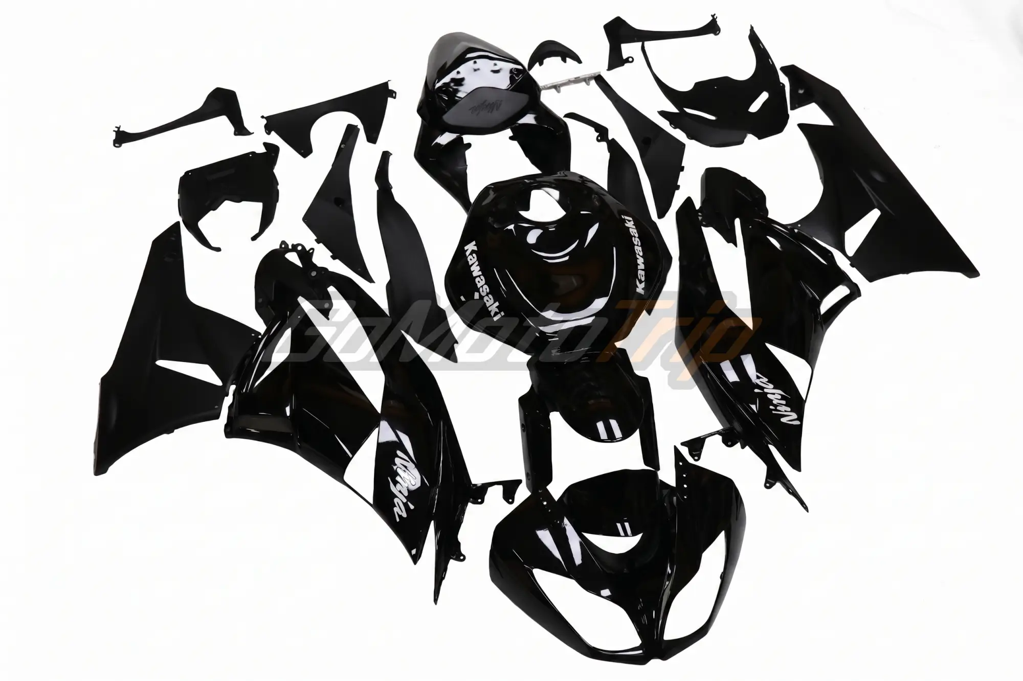 2009 2012 Kawasaki Ninja Zx 6R Black Fairing 3 - Gomototrip 2009-2012 Kawasaki Ninja ZX-6R Black Fairing 3