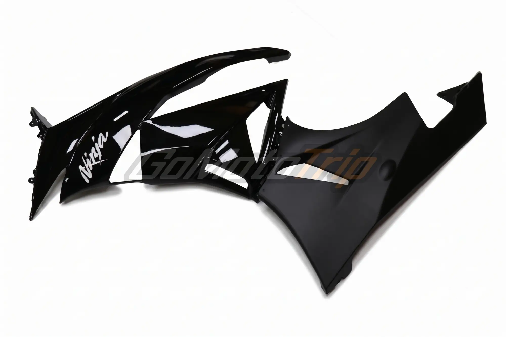 2009 2012 Kawasaki Ninja Zx 6R Black Fairing 7 - Gomototrip 2009-2012 Kawasaki Ninja ZX-6R Black Fairing 7
