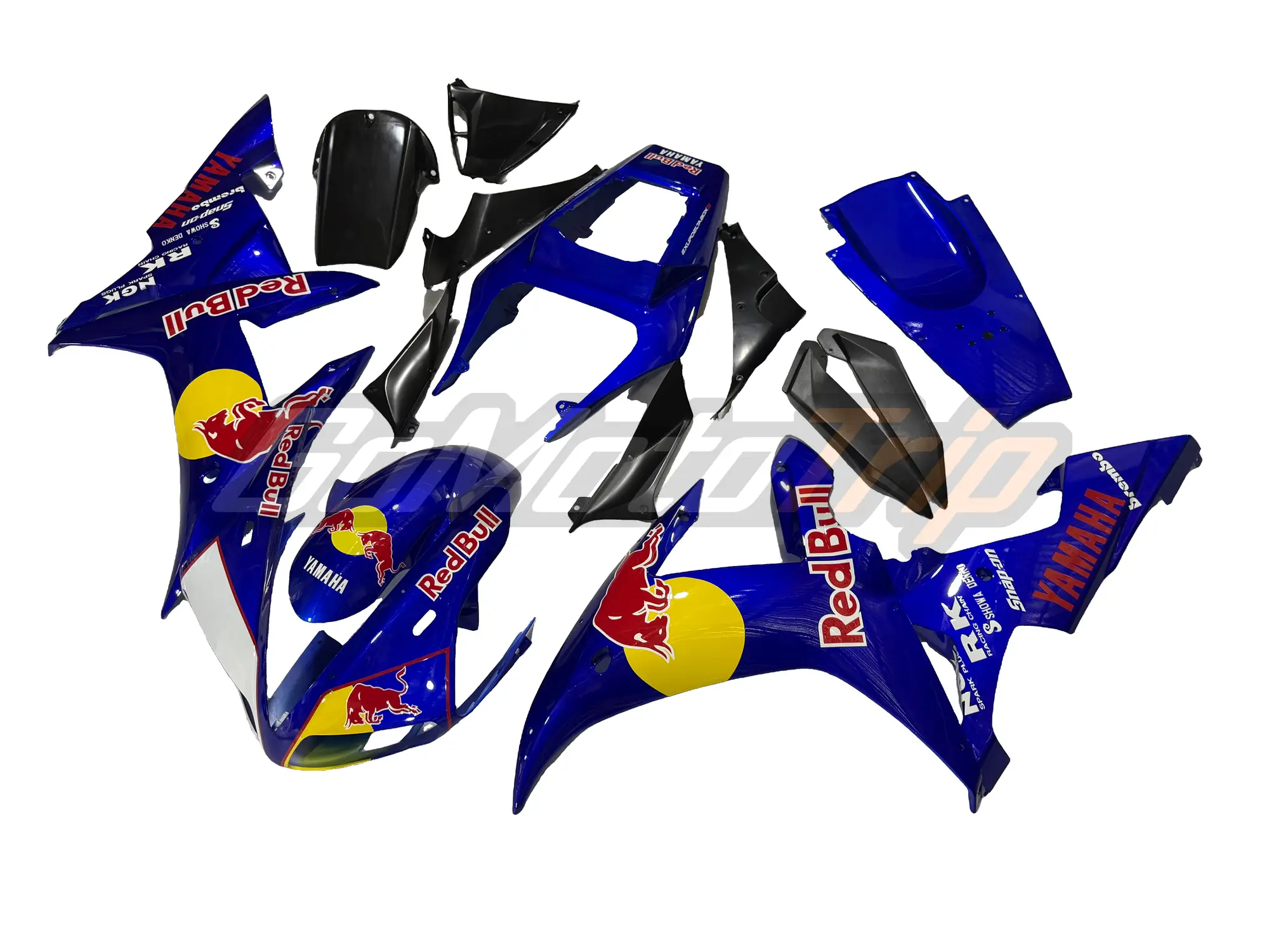 2002 2003 Yamaha Yzf R1 Blue Redbull Fairing 2 - Gomototrip 2002-2003 Yamaha YZF-R1 Blue RedBull Fairing 2