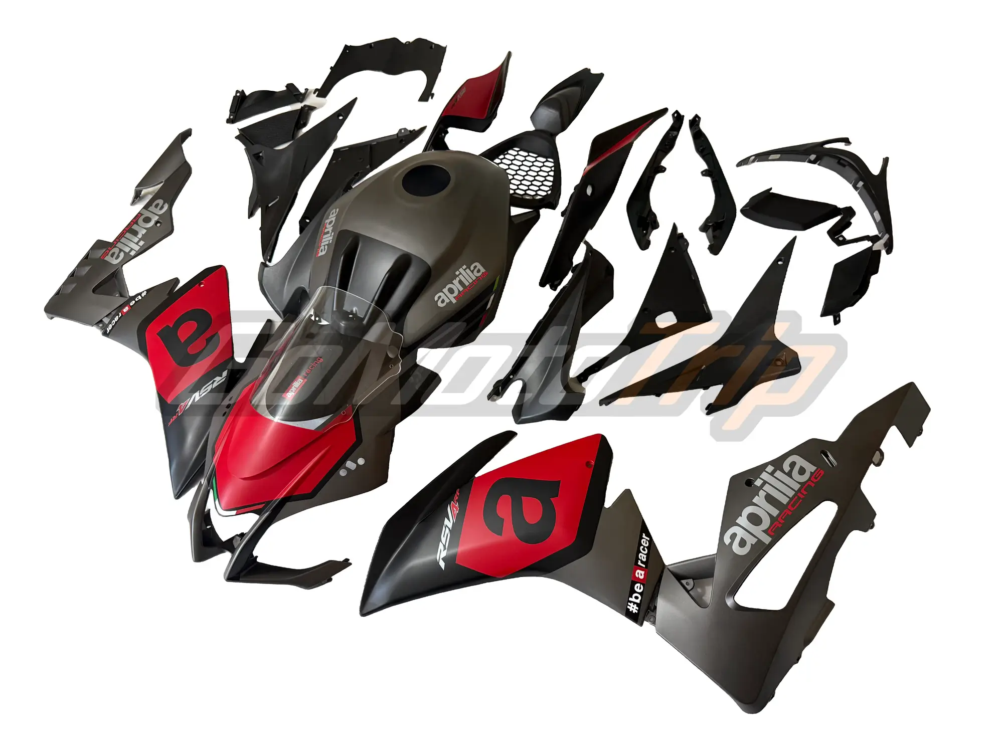2016 2020 Aprilia Rsv4 Rf Black Grey Fairing Kit 2 - Gomototrip 2016-2020 Aprilia RSV4 RF Black Grey Fairing Kit 2