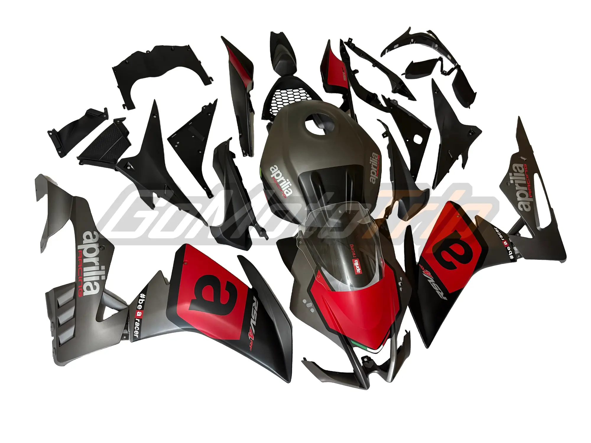 2016 2020 Aprilia Rsv4 Rf Black Grey Fairing Kit 3 - Gomototrip 2016-2020 Aprilia RSV4 RF Black Grey Fairing Kit 3